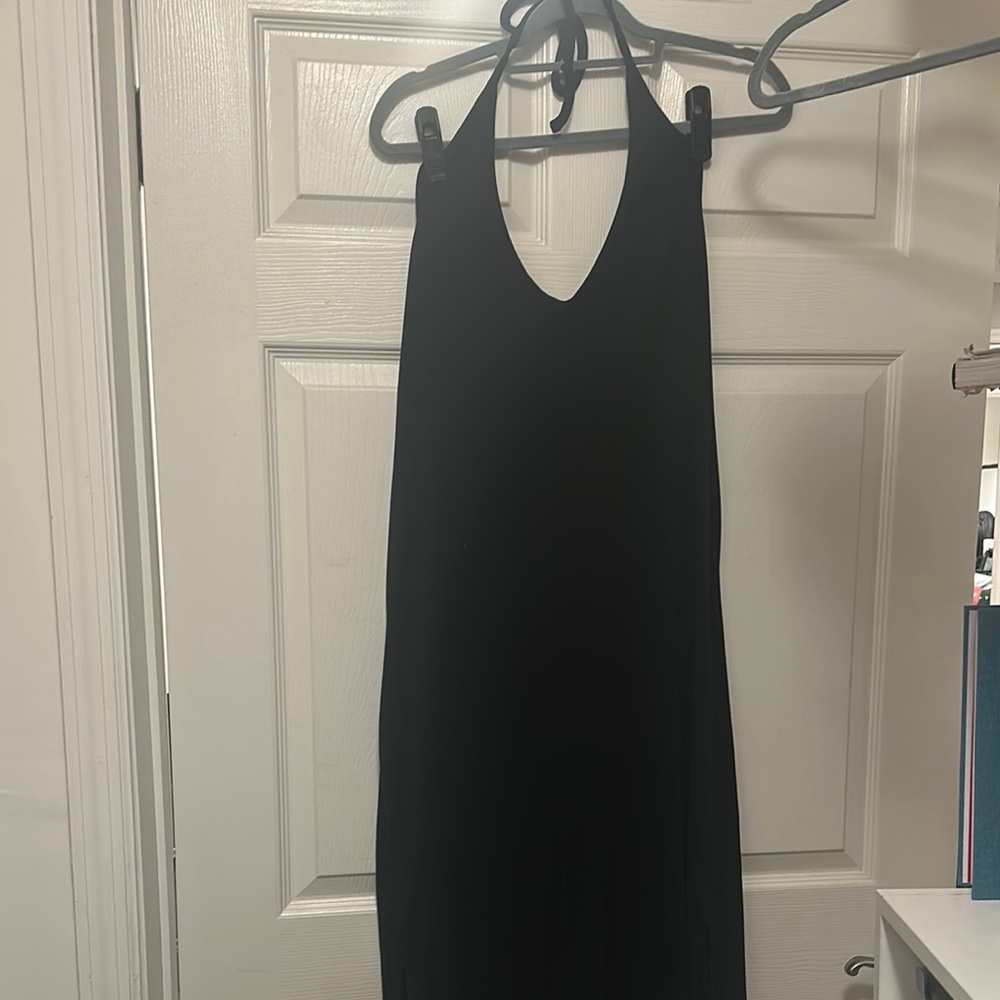 Old Navy Black Sleeveless Halter Sheath Dress